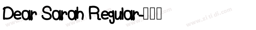 Dear Sarah Regular字体转换